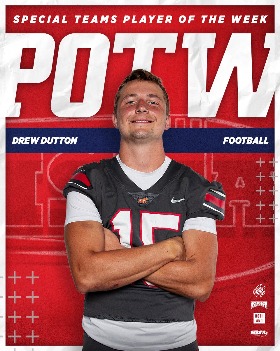 😼 SPECIAL TEAMS PLAYER OF THE WEEK 😼

Congratulations to Drew Dutton for being voted MSFA Mideast Special Teams Player of the Week! 🏈

📰 IWUWildcats.com

#BothAnd #TheRightWayToPlay