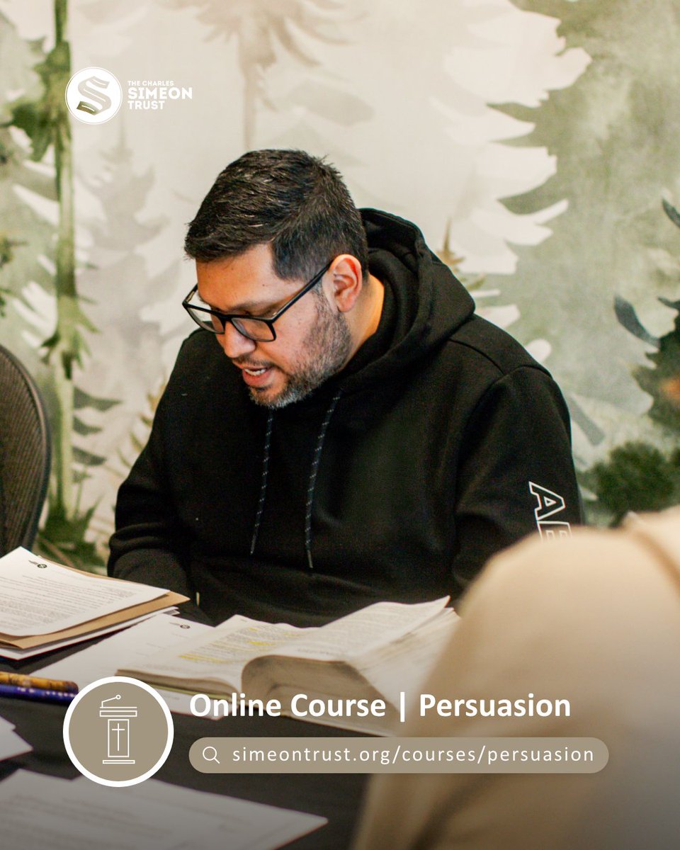 What do we mean by persuasive preaching?
Persuasion is about understanding your audience, building trust, making faithful applications, and presenting truth clearly and convincingly.

📖 Start learning: simeontrust.org/courses/persua…

#CharlesSimeonTrust #BetterPreachingEverywhere