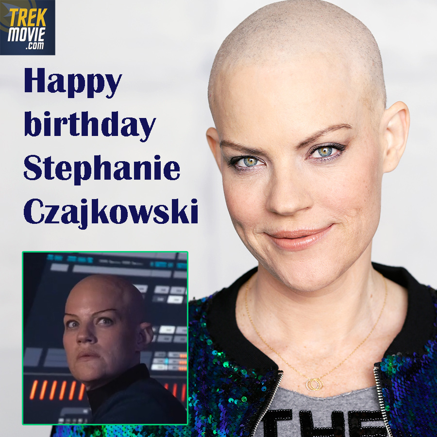 TrekMovie's tweet photo. Happy birthday to Stephanie Czajkowski, who played Lt. T'Veen on #StarTrekPicard season 3. https://t.co/Gse3Z97n7D