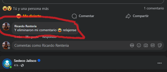 ricardorent's tweet photo. @Trafico_ZMG @PabloLemusN @TVAztecaJalisco @SanCadilla Ya la editaron la publicación y eliminaron mi comentario con el screen shot.... no aguantan nada xd https://t.co/EaQWVh1SkV