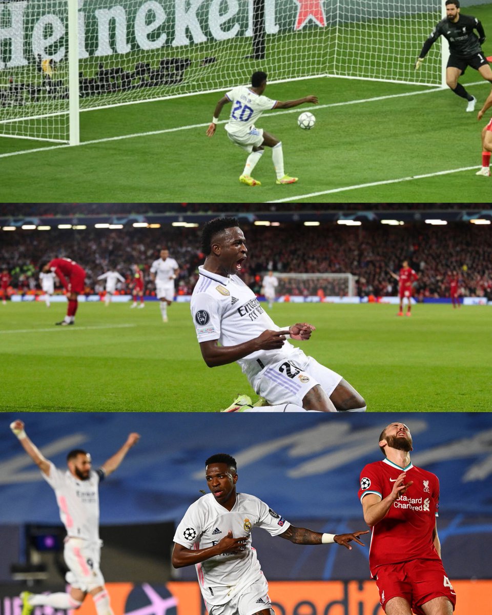 theMadridZone's tweet photo. 🇧🇷 Vini Jr. vs Liverpool:

• 5 games 
• 5 goals 
• 2 assists 
• 4 wins
• 1 draw
• 1 x Winner in UCL Final https://t.co/Mmv5Ifvcnk