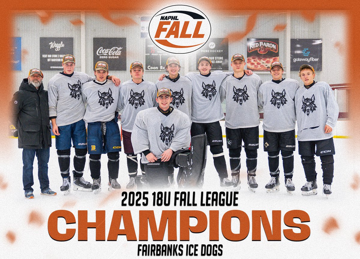 NAPHL's tweet photo. Congratulations to the 18U FALL League Champions — the Fairbanks Ice Dogs! 🏆 https://t.co/qOi53yGDaD