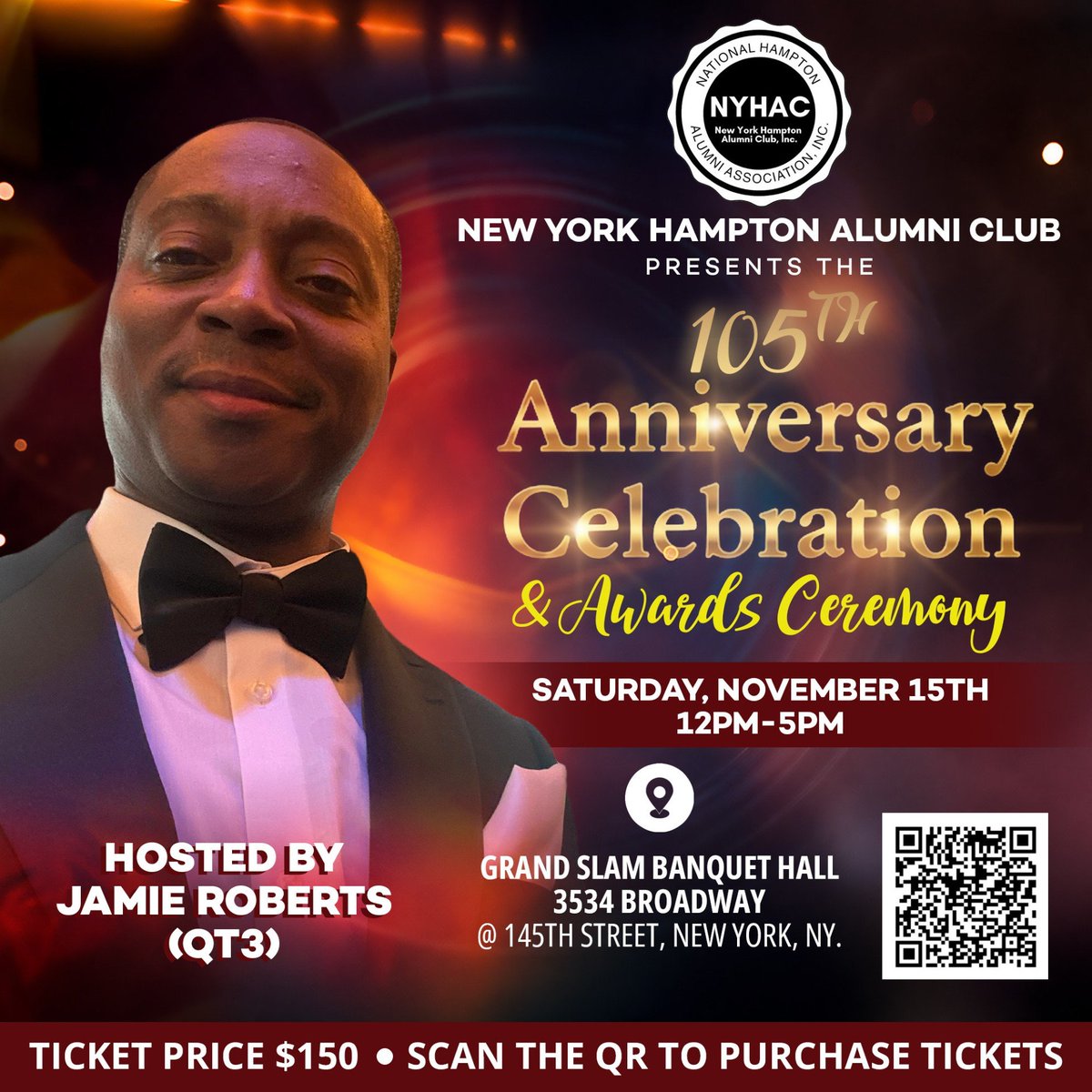 Join the New York Hampton Alumni Club on November 15, 2025, as they celebrate 105 amazing years and honor Joseph Eady '58, Darcus White Whetstone '62, Jessi Mitchell '11, and the Henderson Family. Hosted by Jamie Roberts '98