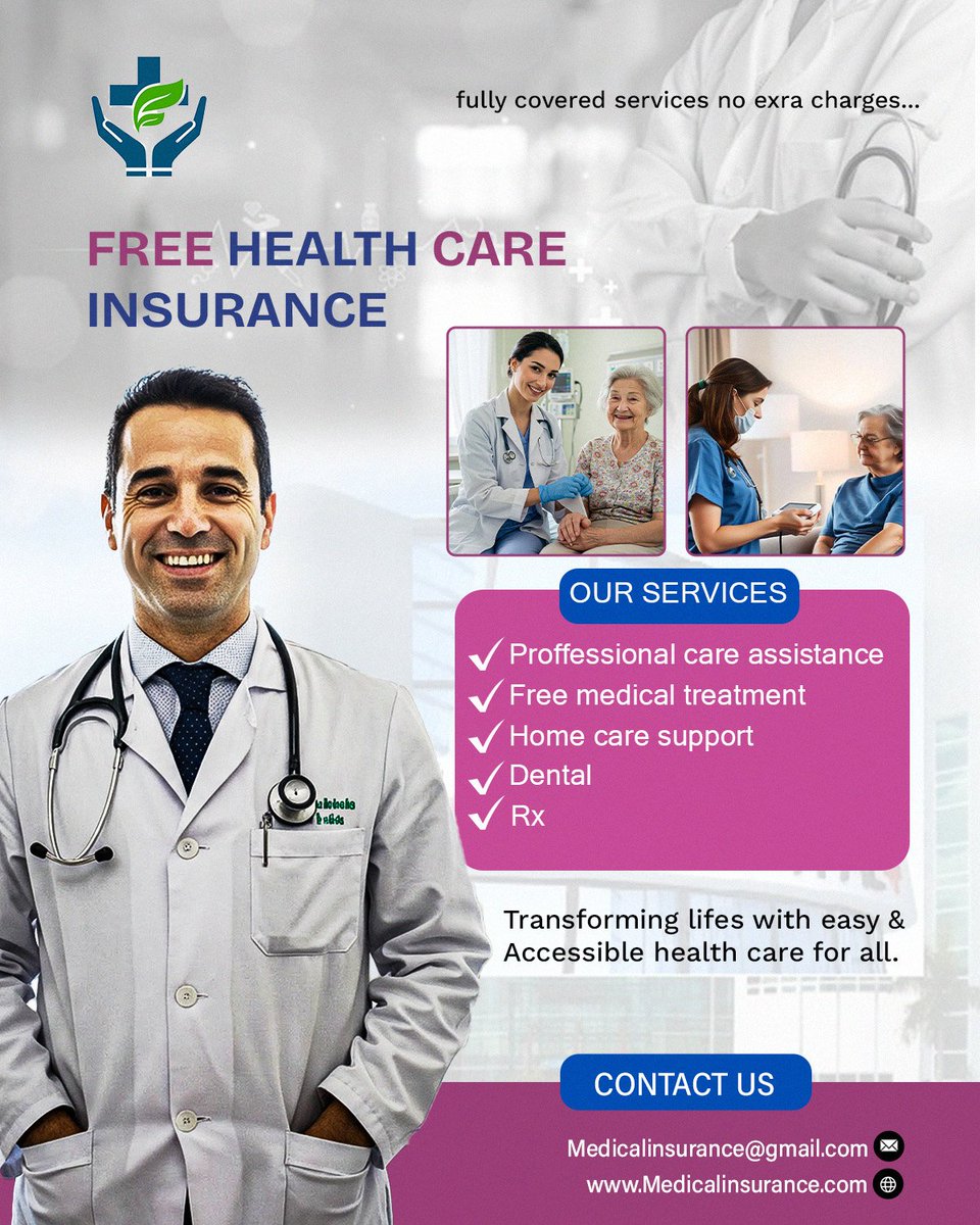 ty_dm_code's tweet image. Free Health Care Insurance Flyer Design