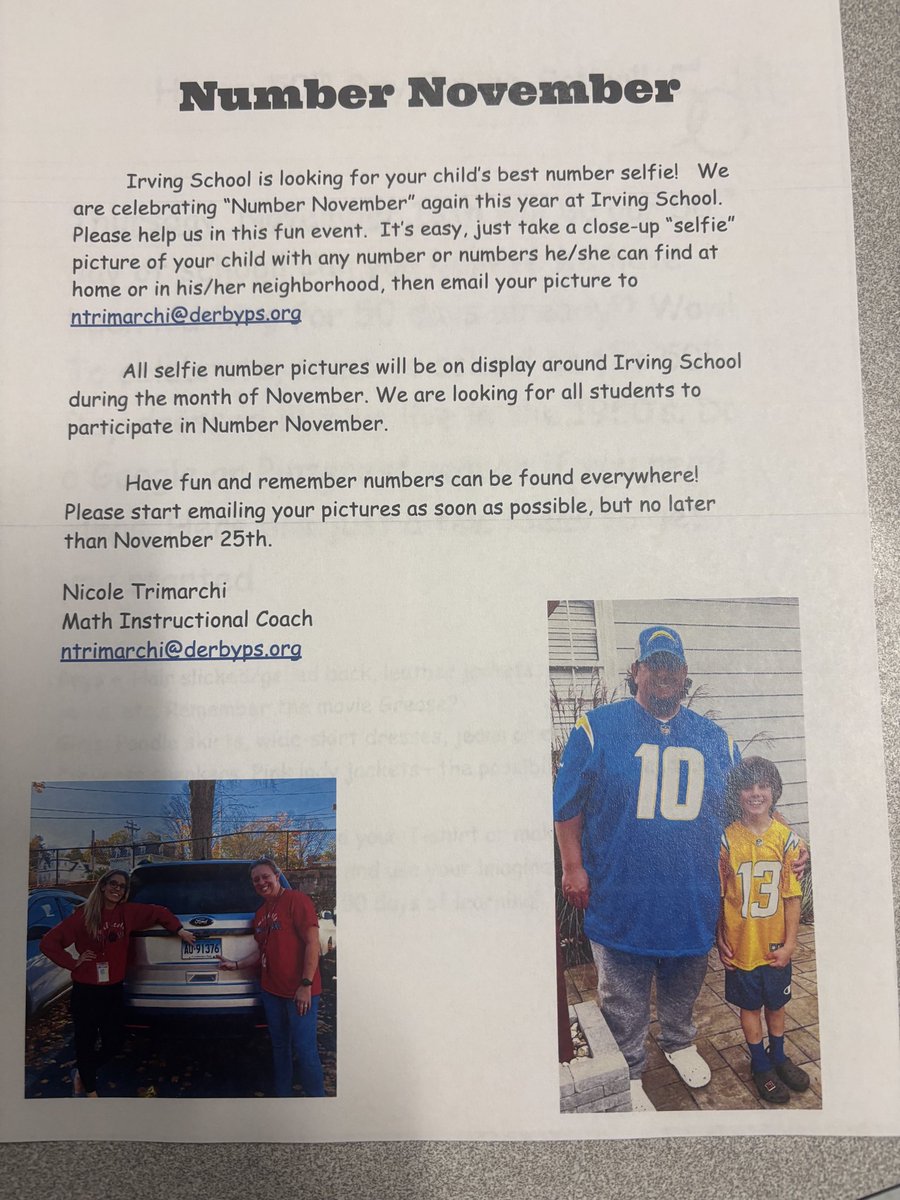 MathIrving's tweet image. Number November is here!! I can&apos;t wait to see everyone&apos;s number selfies!