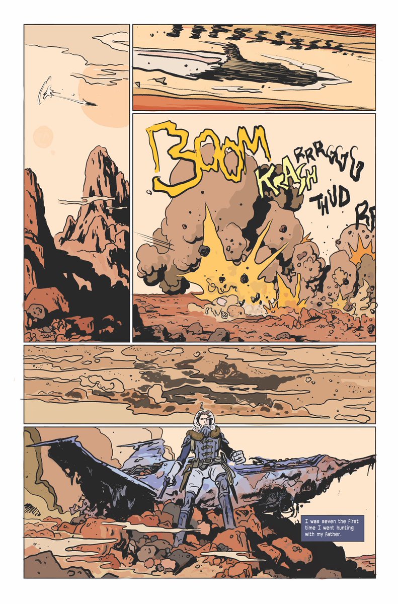 SamRomesburg's tweet image. From another book with @sam_r_freeman and Rodrigo. Hound Squad.