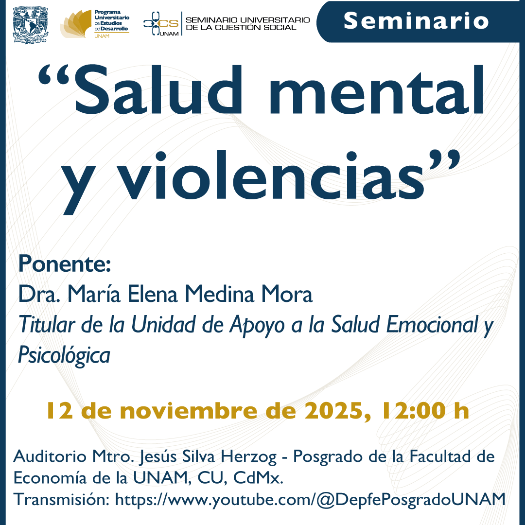 PUEDUNAM's tweet photo. Te invitamos a nuestro próximo #SUCS, contaremos con la participación de la Dra. María Elena Medina Mora
📅 12 de noviembre
⏰ 12:00 h
Transmisión: https://t.co/8GAHzVqXCC
@conapsimx @ulalaunch @UVMMEXICO @FESI_UNAM @RadioUAEH @IBERO_mx @UTC_PagOficial @uicmx @lauammx https://t.co/Z7TljISa5x