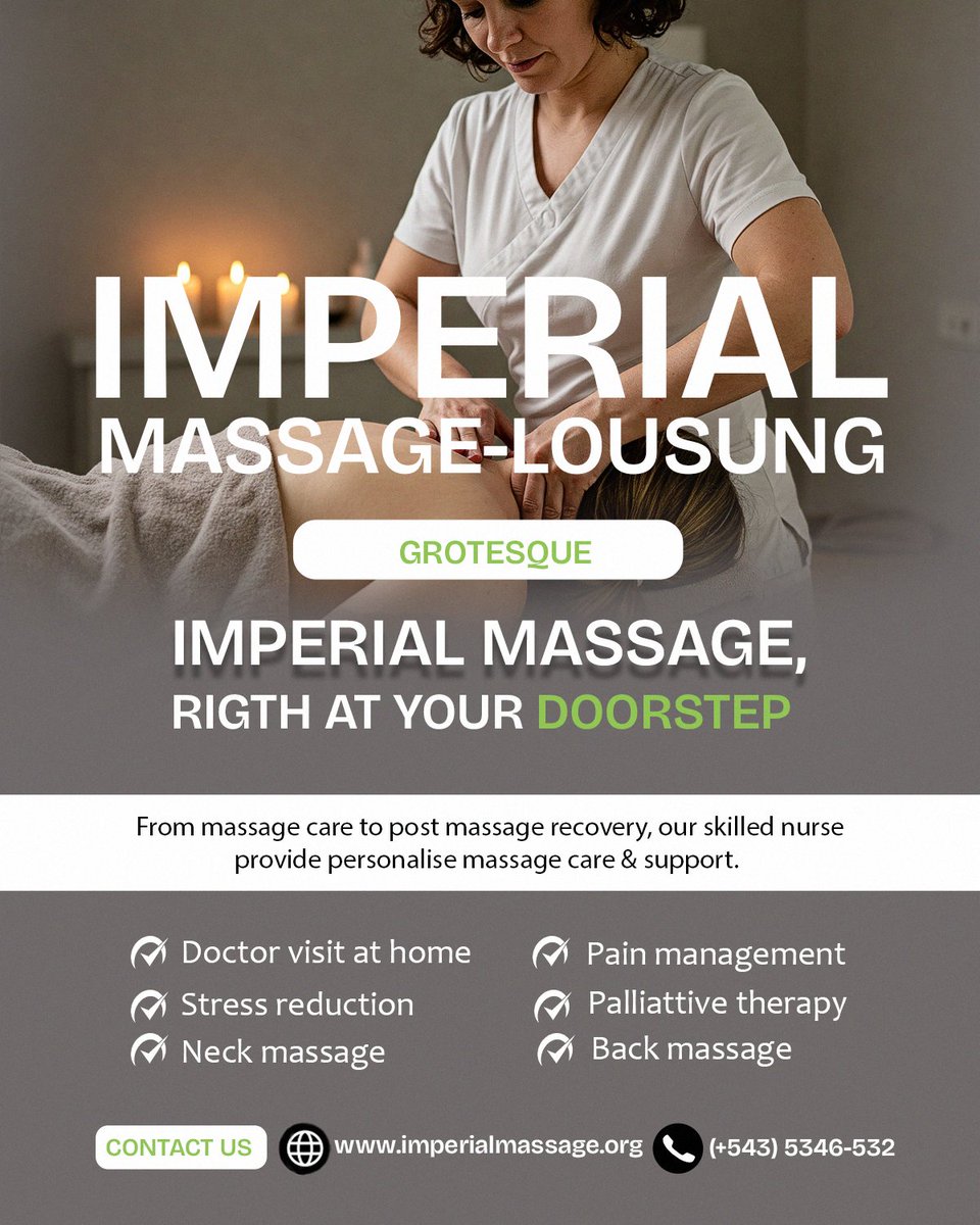 ty_dm_code's tweet image. Imperial massage flyer Design