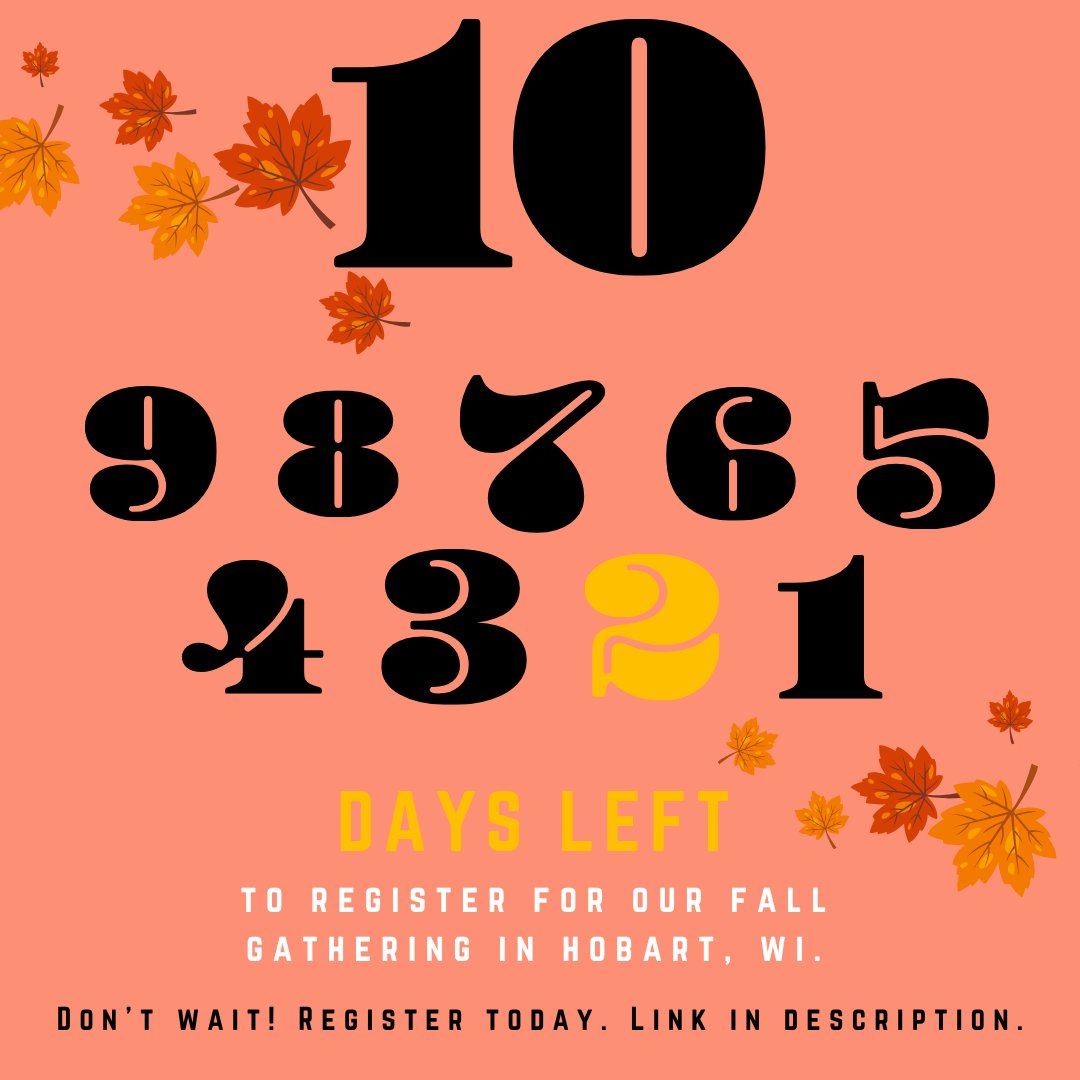 Tomorrow is the registration deadline for Pro-Life Wisconsin's Fall Gathering in Hobart. Do you have your tickets? Go to ProLifeWI.org/fallgathering.