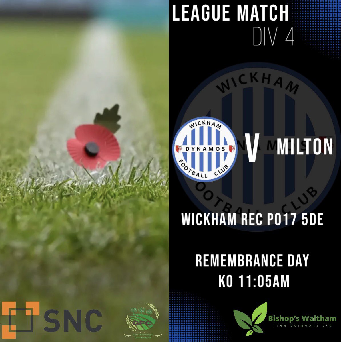 All gave some; some gave all. Remember them this Memorial Day

Wickham Dynamos Face Milton this Remembrance Sunday 

Kick off is of course later than usual so the boys can pay there respects to those that have fallen 

#LESTWEFORGET #UTW