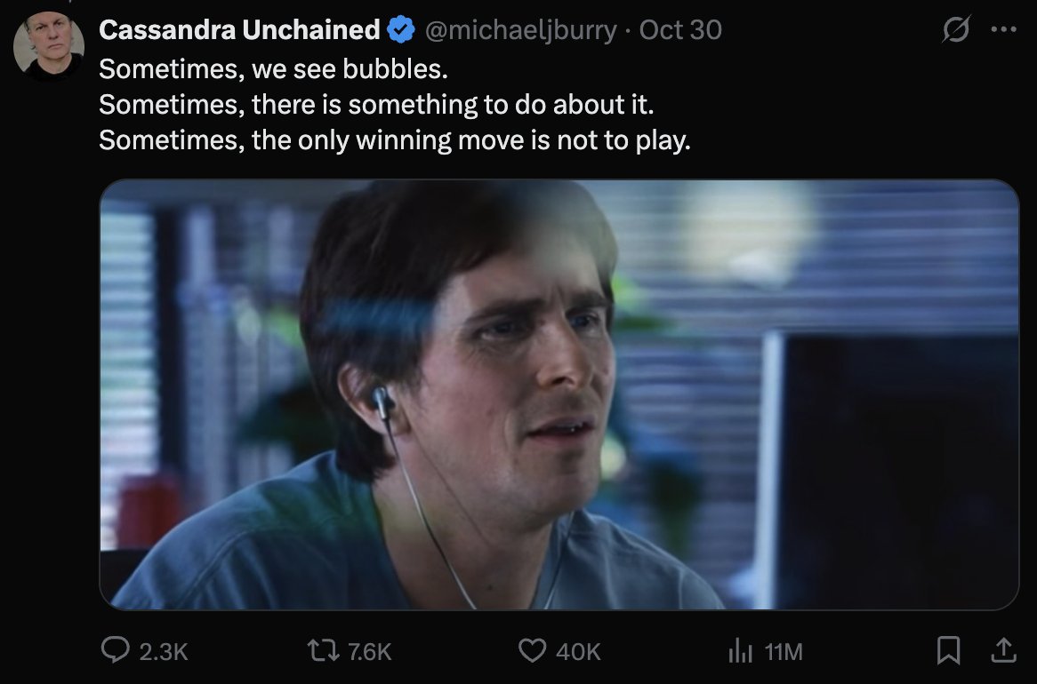 itsabubble's tweet image. Last week Michael Burry shattered 2 years of silence on X. 

The man who predicted 2008 is sounding the alarm again. 

He also revamped his profile—header, name, bio. Here’s my full breakdown of what he’s signaling. Buckle up.

🧵👇