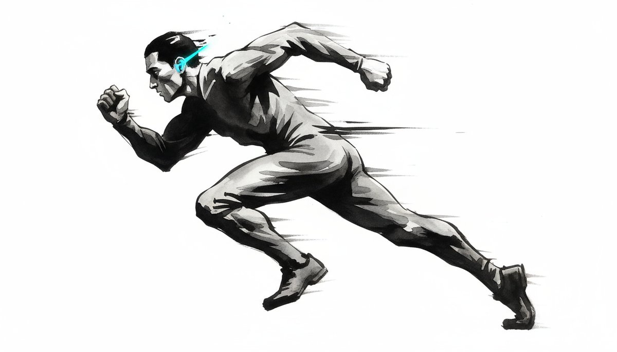 PromptSin's tweet image. Chasing deadlines like a pro! 🚀 Who&apos;s ready to conquer today? 
#MondayMotivation #RunFast