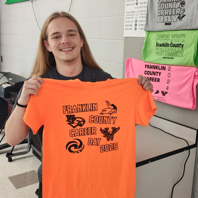 Thank you Jakob Schmoe for designing the 2025 Franklin County Career Day t-shirt! #CyclonesLearn