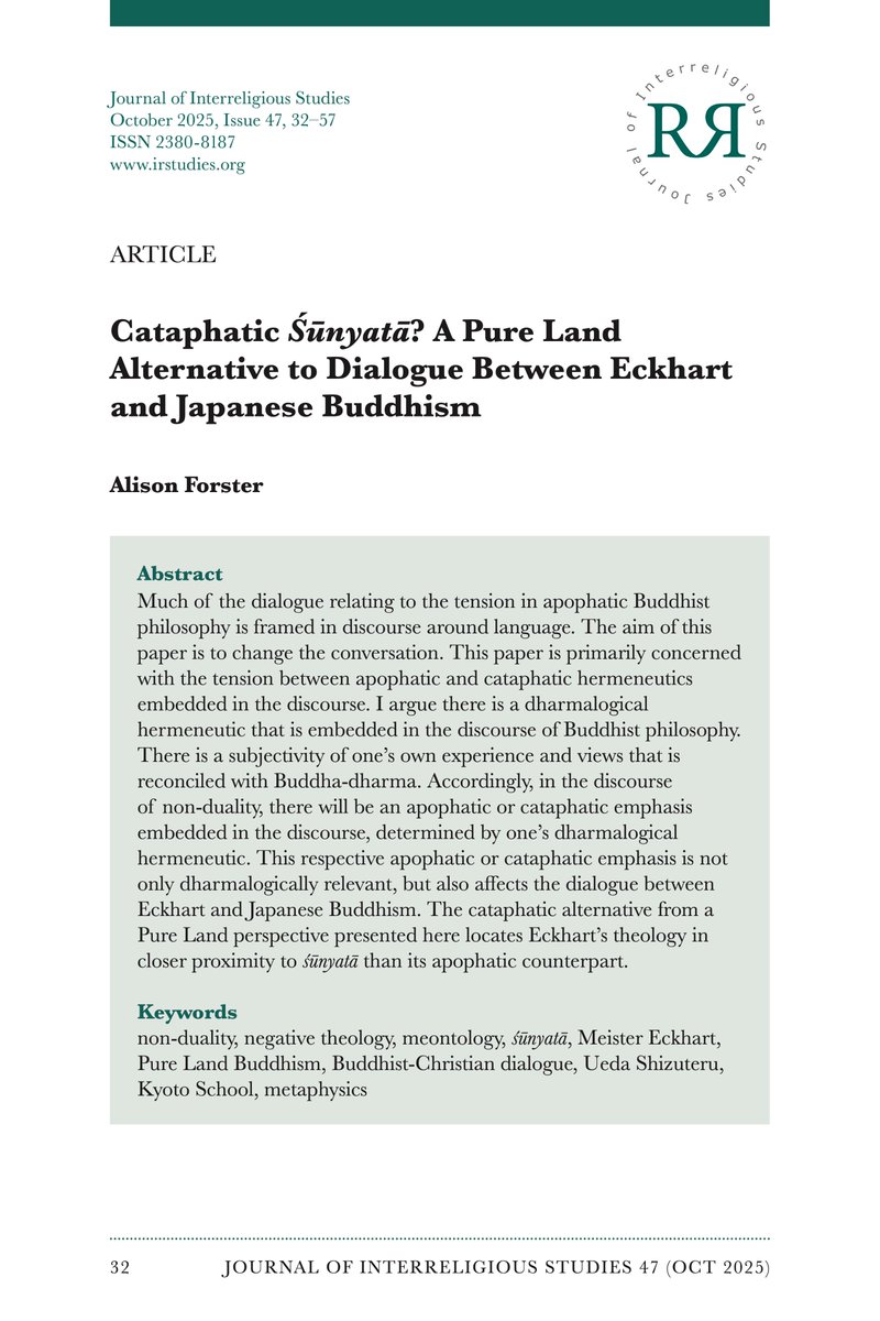 Journal of Interreligious Studies tweet media