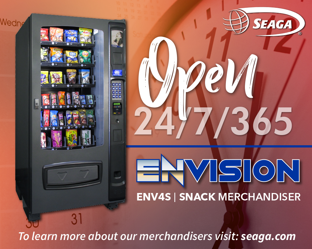 Seaga's tweet image. Cravings don’t wait, and neither should you. The 4-Wide Snack Merchandiser delivers snacks anytime, day or night! 🌙🥨

Check out ow.ly/xaJB50Xm47N for more info!

#SnackVending #4WideSnackMerchandiser #VendingSolutions #AlwaysOpen