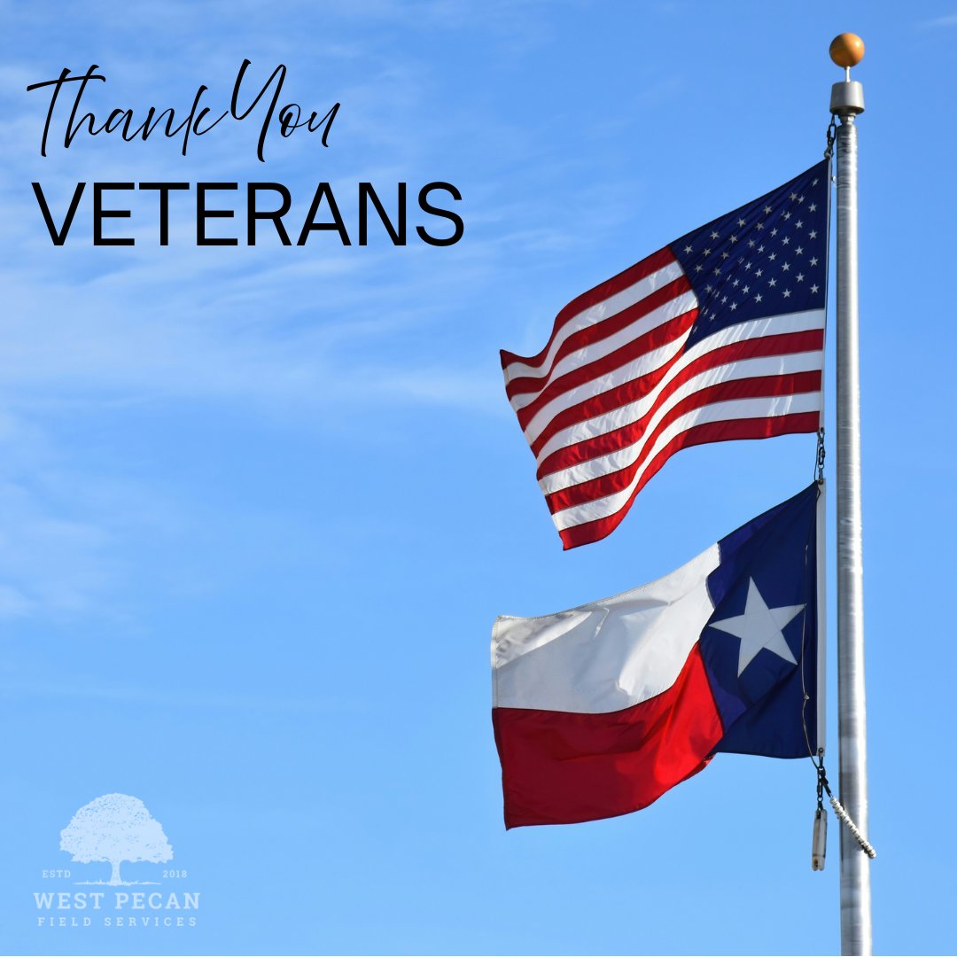 wpfieldsvcs's tweet image. Today we honor the men and women who have served. Thank you, Veterans. 🇺🇸
#VeteransDay #TexasProud