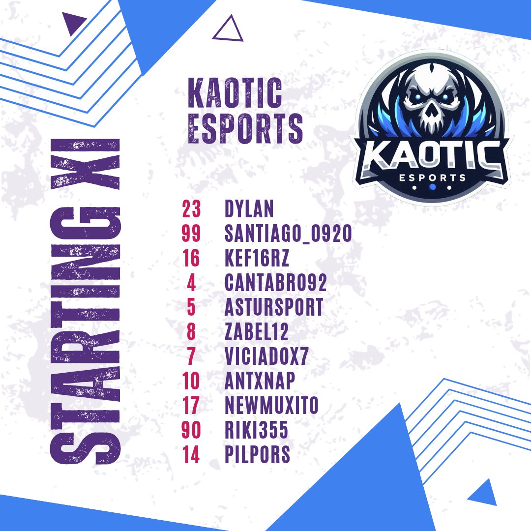 🔥🔥Está es nuestra alineación de hoy para los partidos de <a href="/EVFOfficial_/">Elite Virtual Football</a> <a href="/AFJLeague/">AFJ España 🇪🇸 🎮</a>  y <a href="/CPG__eSports/">Competitive Pro Gaming</a> 🔥🔥

#Familia #KaoticEsports #ClubesPro  #EAFC26