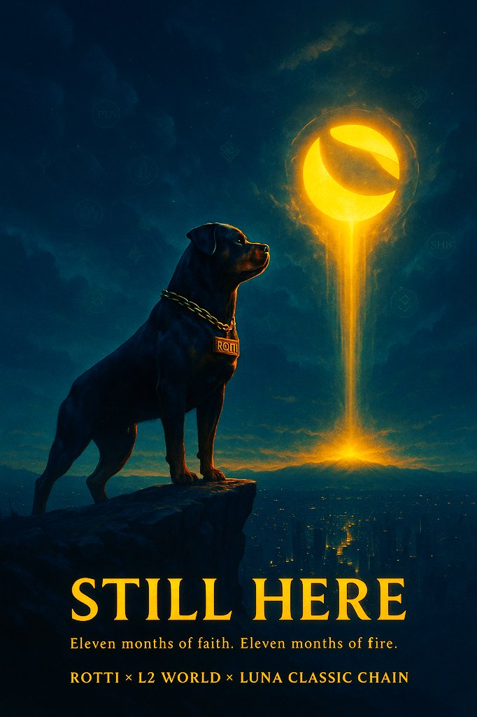 LuncRotti's tweet image. Eleven months of red candles.
Eleven months of silence.

And yet — the #LunaClassic community keeps building,
keeps believing,
keeps the pulse alive. 🌕

The world will see what faith creates❗

#Lunc #USTC @garuda_defi @DLizo2 @Mike_11789 #FUN #Grdx #Crypto @cz_binance #BNB
🔥