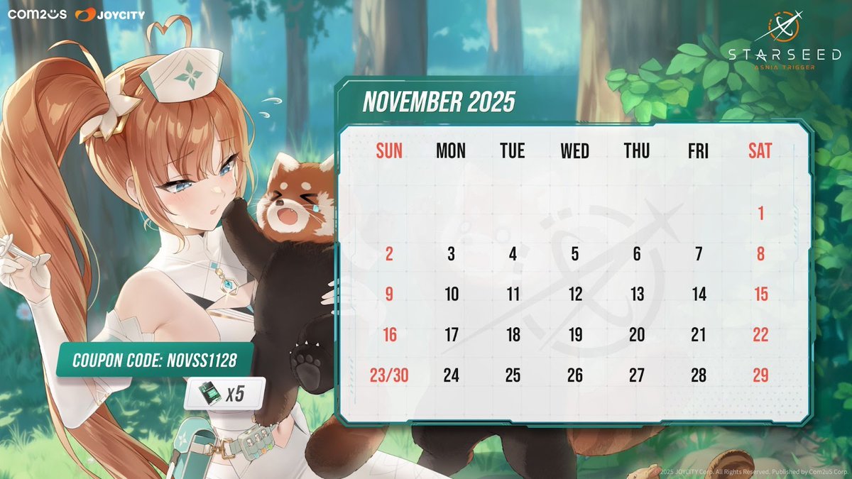 Hello, Architects! 📢

We've got some exciting digital goodies lined up for your STARSEED adventure this November!  Take a look and enjoy a wonderful month ahead!  

November Calendar: community.withhive.com/starseed_gb/en…

Thank you! ♥️

#starseed #starseedasniatrigger #november #proxyan