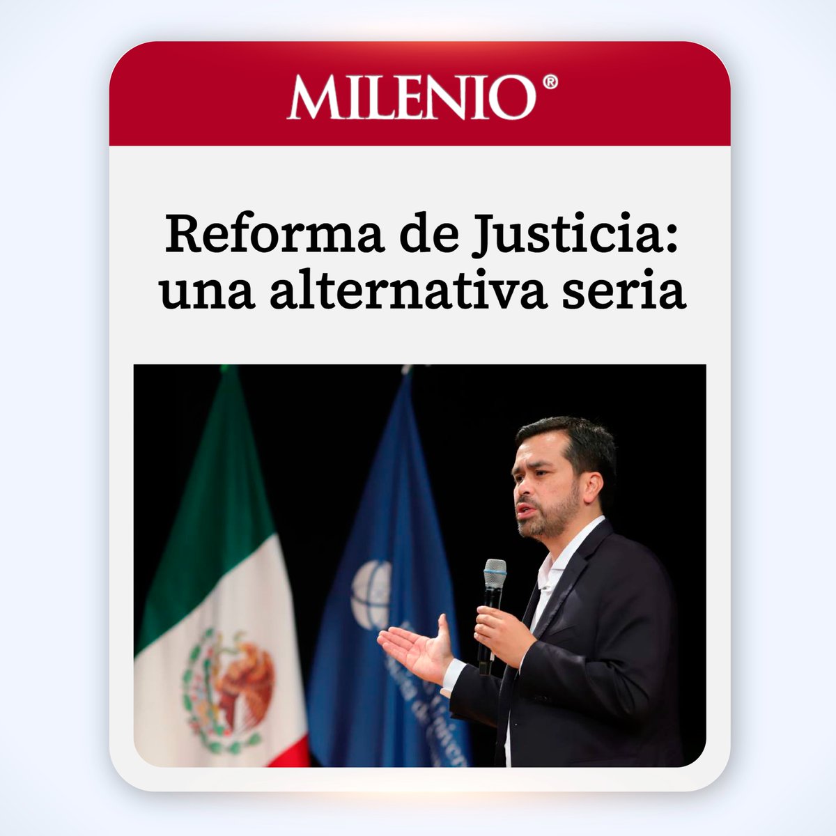 En medio de la crisis de seguridad y justicia que vive nuestro país, hoy la presidenta de la República preguntó: ¿Cuál es la alternativa?

Por supuesto que entendemos que no hay una respuesta fácil, pero nosotros hemos hecho un planteamiento serio y presentado propuestas