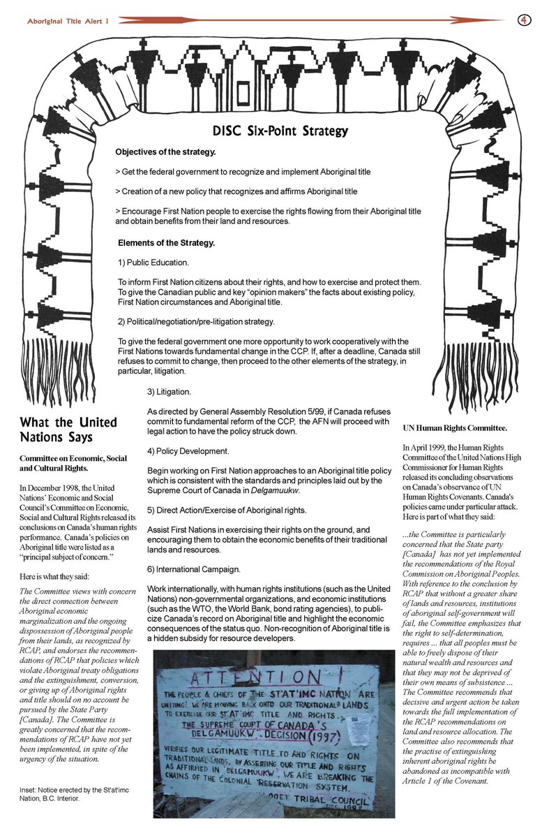 Seems like it’s time for interested First Nations to revive the Six-Point Strategy on Aboriginal Title, that the late Arthur Manuel developed, as Co-Chair of the Delgamuukw Strategic Implementation Committee (DISC)!