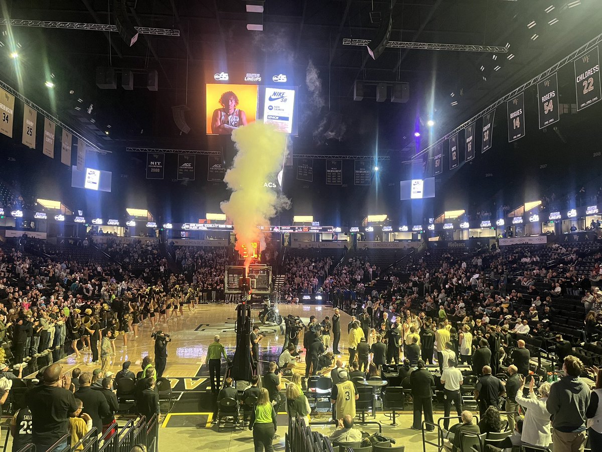 loganncampbelll's tweet image. Welcome back, college basketball. Wake Forest hosts American in its season opener
