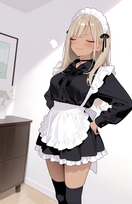 メイド服を生成すると毎回配色とか形がバラバラで安定しないけどシンプルデザインならLoRA無しでもプロンプトだけで結構安定することが判明👀
これはメイドもの漫画制作不可避😏 