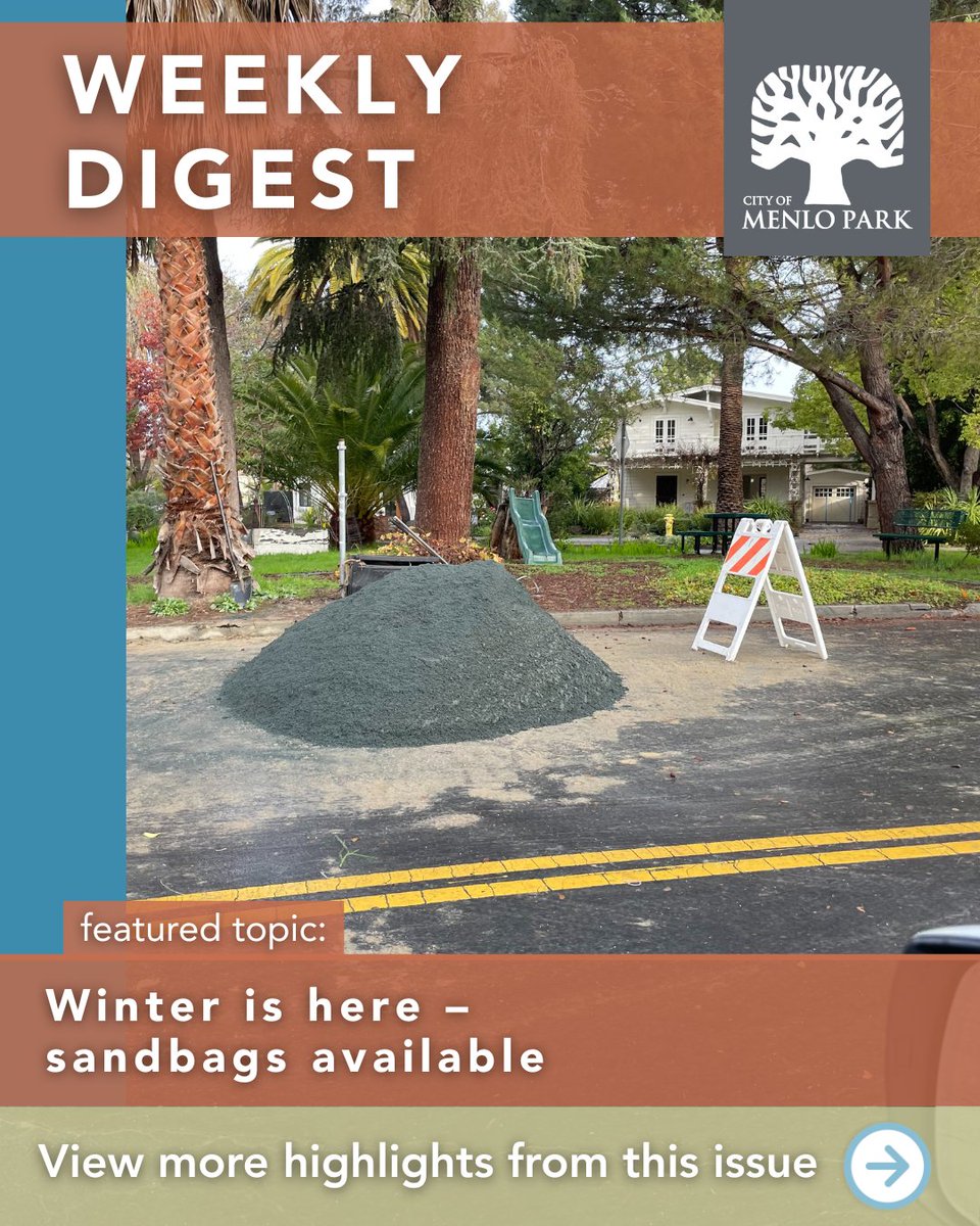 CityofMenloPark's tweet image. View this week’s #WeeklyDigest: publicinput.com/Email/n606811 and subscribe: publicinput.com/weeklydigest