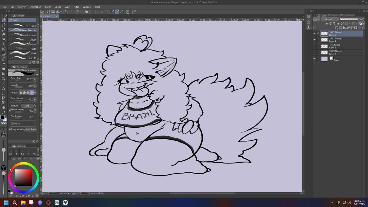 david_sketches's tweet image. Hey!
I Was showing some friend on how to do process of an animator we like, and as an example i used your character, hope you like this silly doodle! ^^