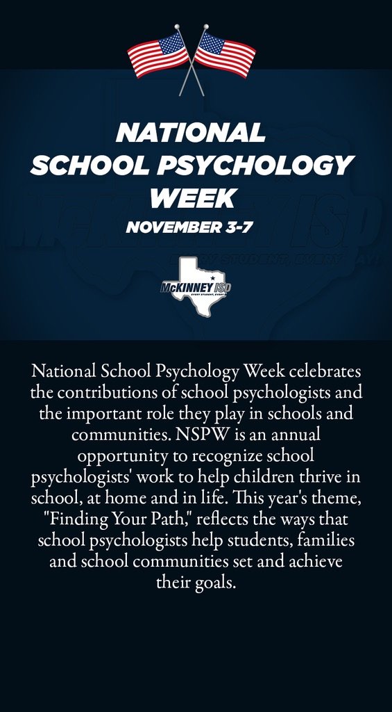 This week is National School Psychology Week. McGowen would like to appreciate Tyler Aitken, our campus LSSP (Licensed School Psychologist)! Thanks for all you do to support our students! 💕