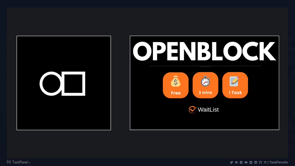 taskpanelio's tweet image. OpenBlock Airdrop Tasks 🪙

OpenBlock, an AI agent infrastructure platform with $20M in funding, has announced its Primus AlphaNet with a confirmed airdrop.

Start collecting points for the airdrop.

📝 Tasks: Waitlist Registration 
💰 Cost: Free 
⏱️ Duration: ~1 Min

Guide below…