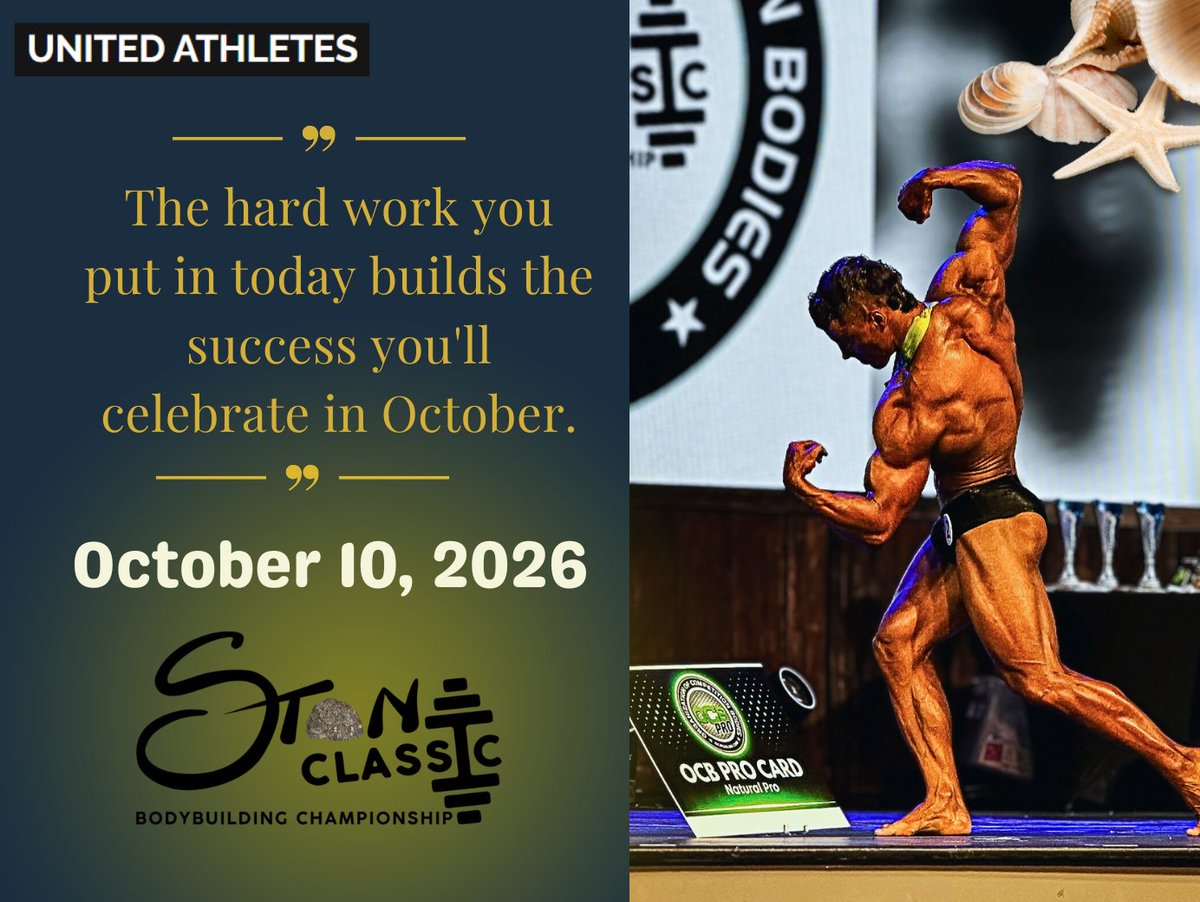 OCBStoneClassic's tweet photo. The wait is over.

We've been quiet, but we've been planning. The road to October 10, 2026, starts right now. No more "tomorrow." No more "next week."

The work begins today.

#OCBStoneClassic #OCB #OCBBodybuilding #MyrtleBeach #WeAreBack #RoadTo2026 #PrepStartsNow https://t.co/sH0g5ccdYe