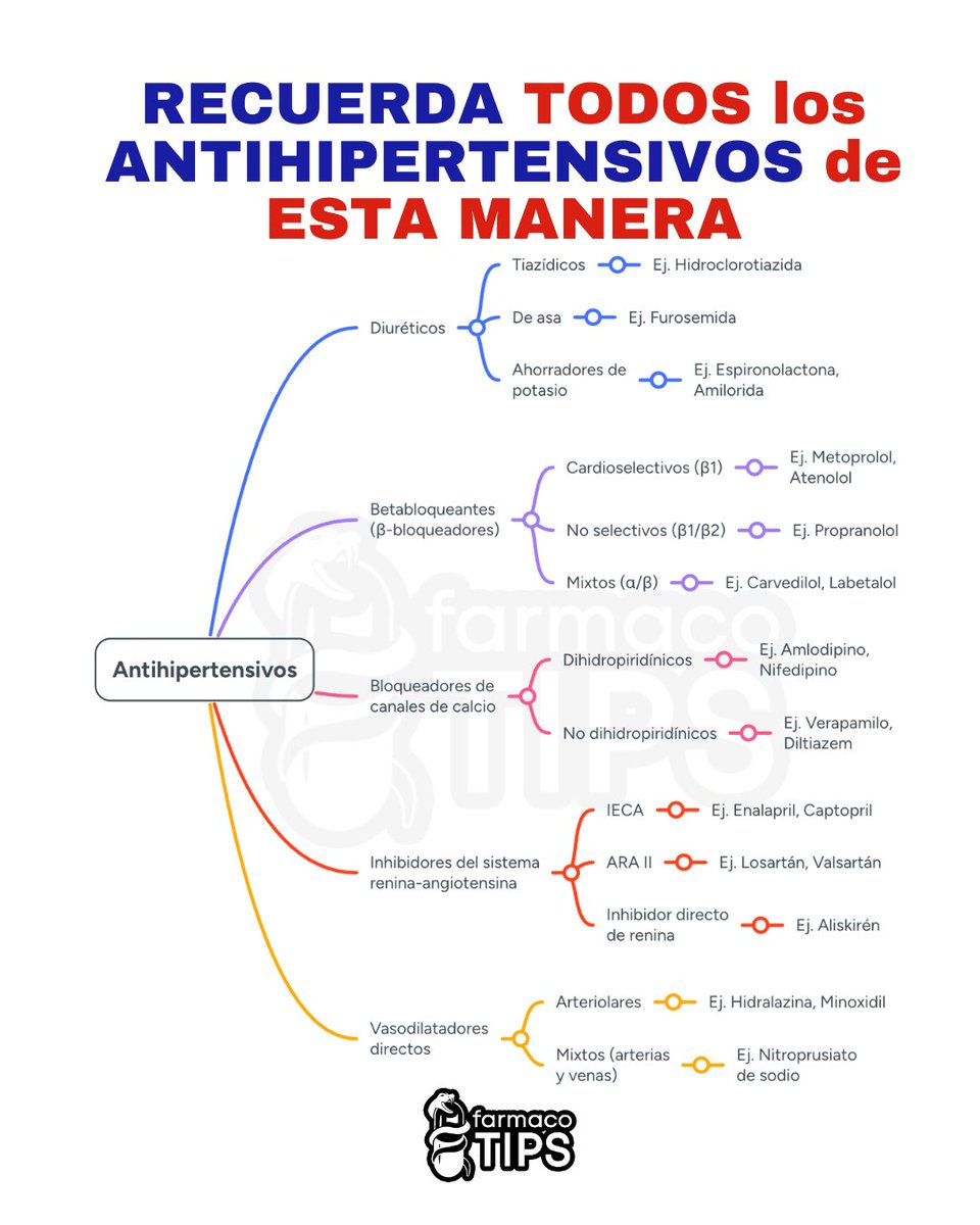 farmacotips's tweet photo. RECUERDA TODOS los
ANTIHIPERTENSIVOS de
ESTA MANERA https://t.co/kIw9496QKH