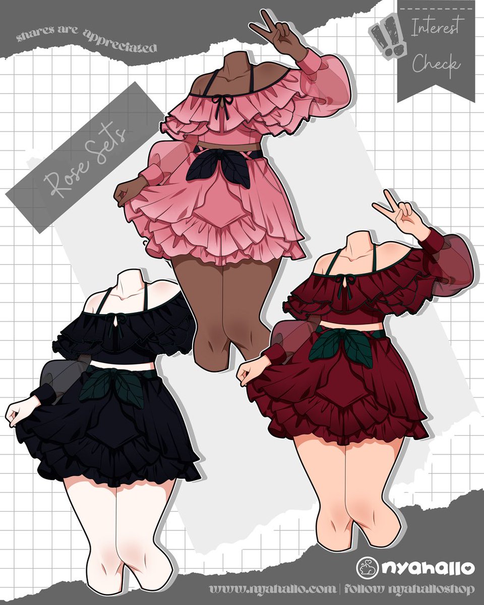 NyahalloShop's tweet image. Another rose set 🌹 Which one is your fave?