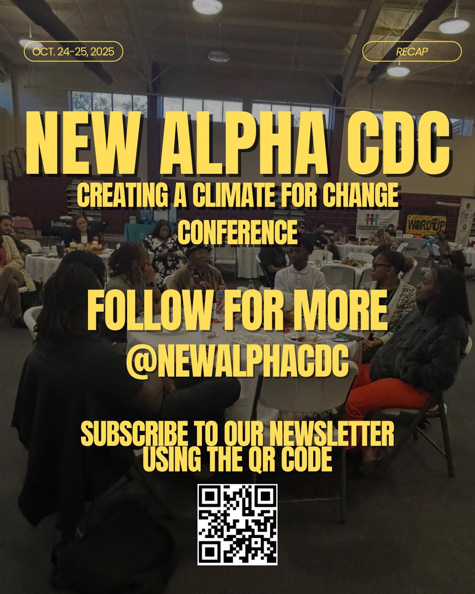 NewAlphaCDC's tweet image. We had an amazing time hosting New Alpha CDC's Creating a Climate for Change Conference! We hosted and featured workshops, learned from different communities, talked about future plans, and connected with so many passionate people near and far.💛