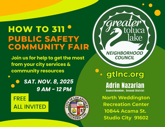 The Greater Toluca Lake Neighborhood Council tweet media