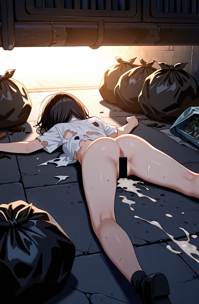 中出しされて

ゴミ捨て場に

捨てられてるメスたち 