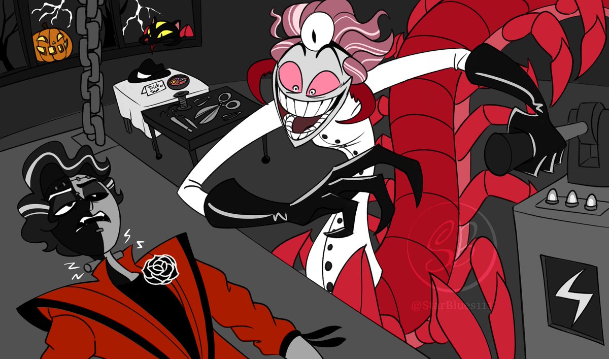 StarBlues111's tweet image. " H E   L I I I I V E S ‼️‼️‼️" ~🦷

🍬🍭🎃Happy belated Halloween!!! 🍬🍭🎃

#HazbinHotel #HazbinHotelOCs #HappyHalloween
