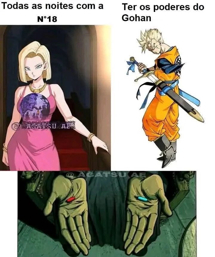 Isso separa os mlks dos homens, qual vc escolhe?