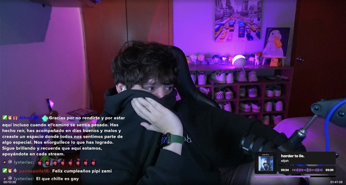 pipezami's tweet photo. Ayer fue mi primer streamersario, y estoy tna contento y agradecido con todo lo que ha sucedido este año 💜 https://t.co/aOA9DOJU50