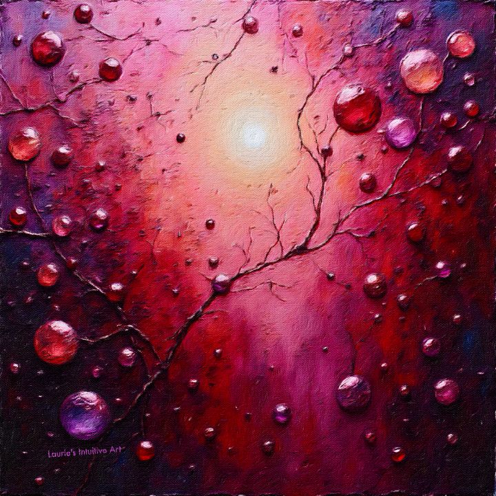 Art of the Day! "Celestial Red and Pink Universe". Buy at: ArtPal.com/LauriesArt111?…