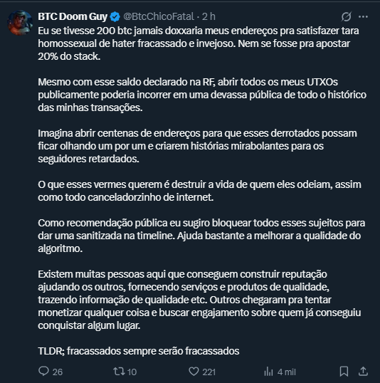 Choquei BTC tweet media