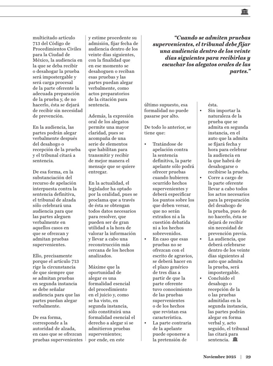 Te comparto el artículo de mi autoría que me publica la revista “Foro Jurídico”, del mes de noviembre de 2025, en la columna que amablemente me concede.
Con mi deseo que te sea útil.
Con gusto atiendo tus inquietudes.
•
•
#fernandorangel #fernandorangelramírez #forojurídico