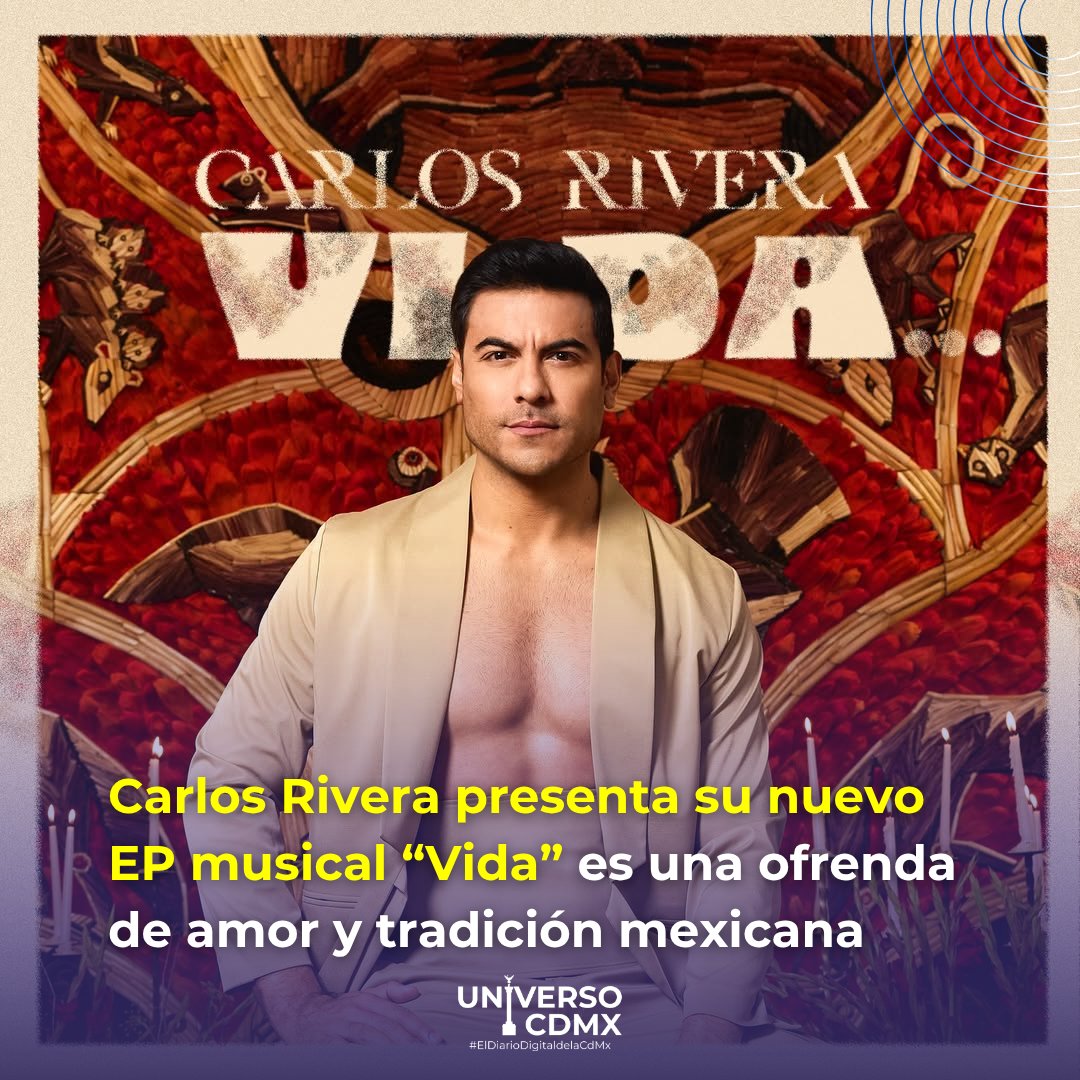 ¡De Tlaxcala para el mundo! Carlos Rivera estrena “Vida…” y nos recuerda que el verdadero Día de Muertos es una fiesta a la vida y el amor.
Sumérgete en este repertorio musical:   tinyurl.com/yeawhxnv
<a href="/_CarlosRivera/">Carlos Rivera</a> #CarlosRivera #Vida #Huamantla