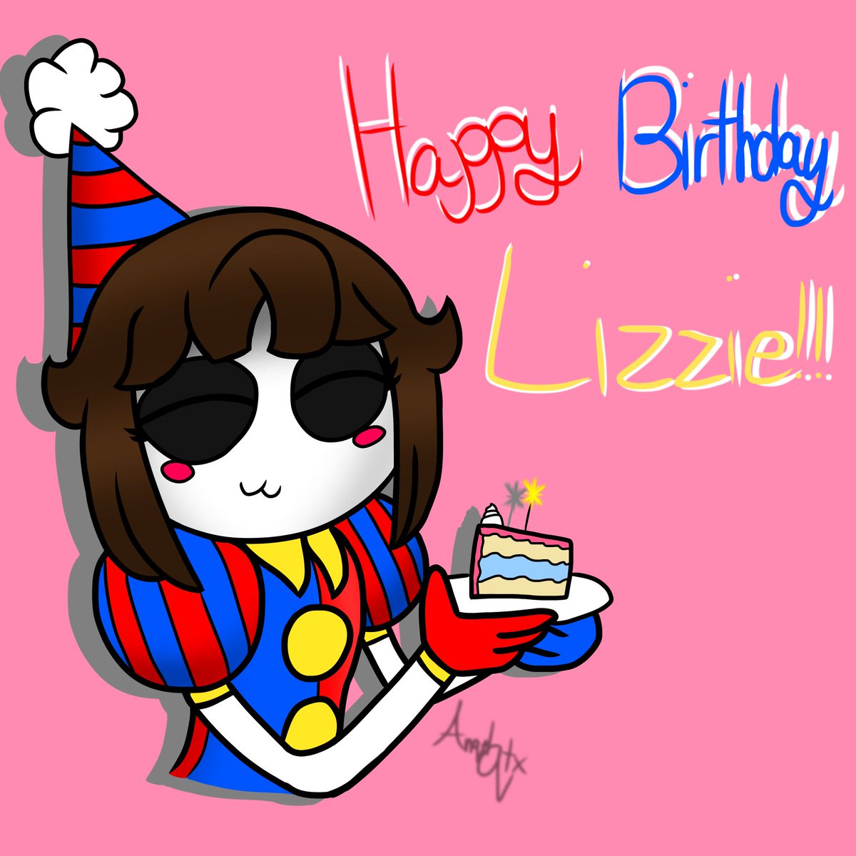 anqelqtx's tweet image. This is kinda late :,&amp;gt; but happy belated birthday to @LizzieRFreeman !!
I hope you had a wonderful day yesterday 🥹✨
#tadc #pomnifanart #TheAmazingDigitalCircus