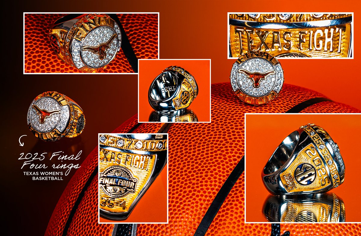 TexasWBB's tweet photo. they're here and they're PERFECT 🤘💍

#HookEm https://t.co/C4My0R5Qvi