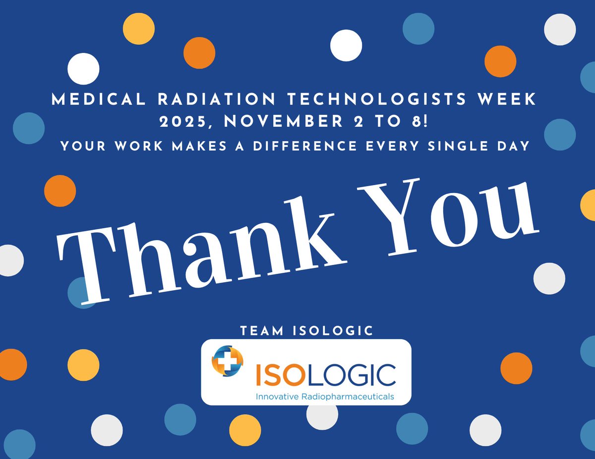 Isologic_Pharma's tweet image. 💙 It’s MRT Week! 💙

This week, we celebrate Medical Radiation Technologists — the professionals who combine science, precision, and compassion to deliver the highest quality of patient care. 
Thank you to all MRTs for the vital role you play in healthcare!