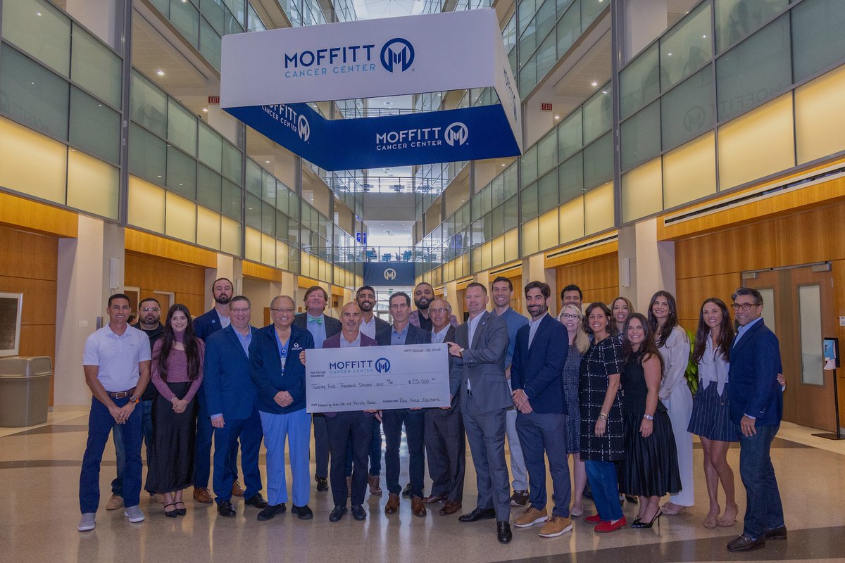 Honored to present <a href="/MoffittNews/">Moffitt Cancer Center</a> with $300,000 to support their lifesaving cancer research, cancer care and support services. THANK YOU to all of our sponsors, donors, and attendees!