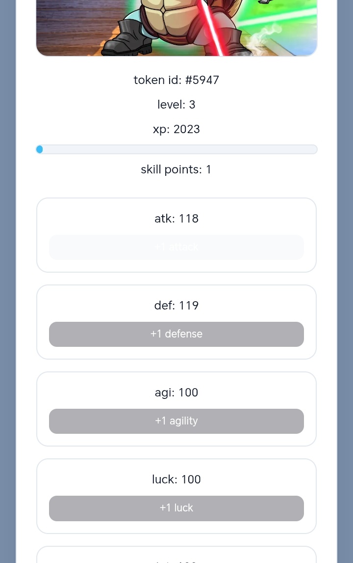 My Squadonian #5947 just reached Level 3 in the Dojo! 🥋✨

Train yours at squadvechain.fun 

Proof: explore.vechain.org/transactions/0…
#VeChain #NFTGaming #Squadonians squadvechain.fun