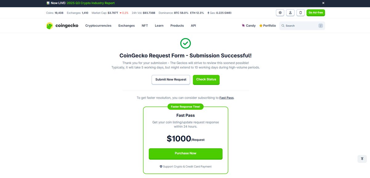 x402IQ's tweet photo. The post-listing application for CoinGecko @coingecko has been submitted.🦎

🧠 Level Up your $IQ https://t.co/hElQDR7iYA
